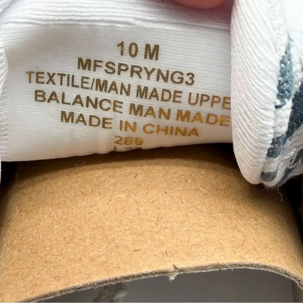 Marc Fisher Spryng Stripe Canvas Lace Up Sneaker Blue White Casual 10 NEW - Picture 10 of 16